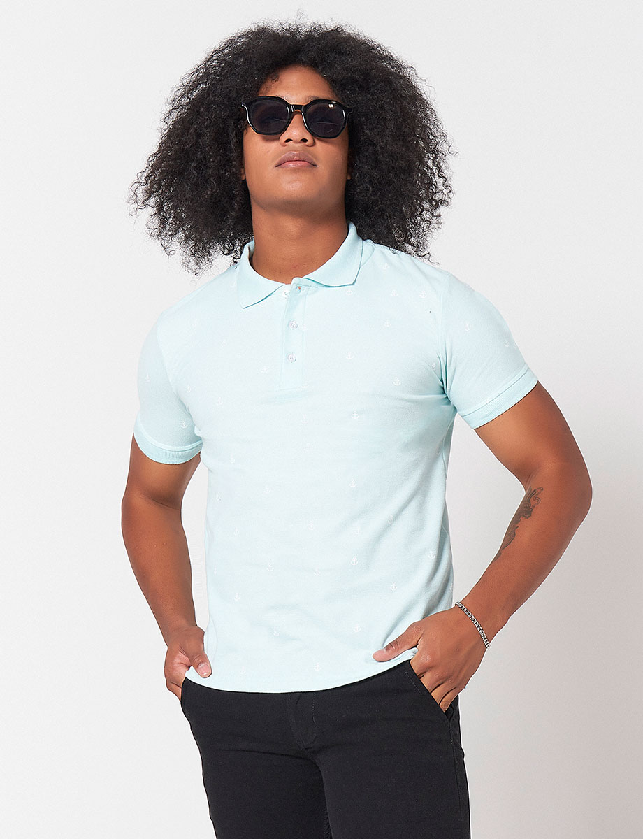 Camiseta Polo Verde Agua