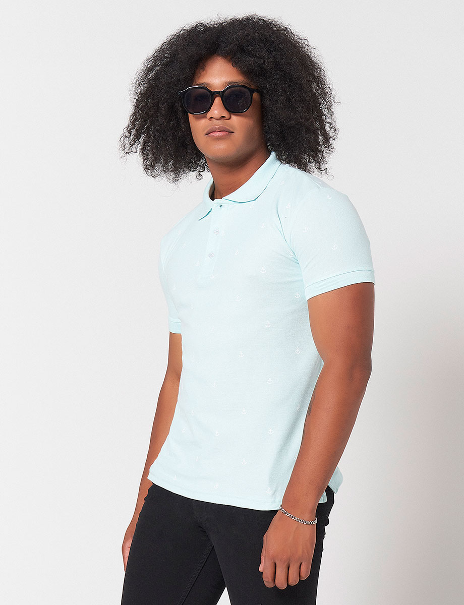Camiseta Polo Verde Agua