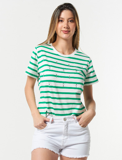 Camiseta Rayas Verdes