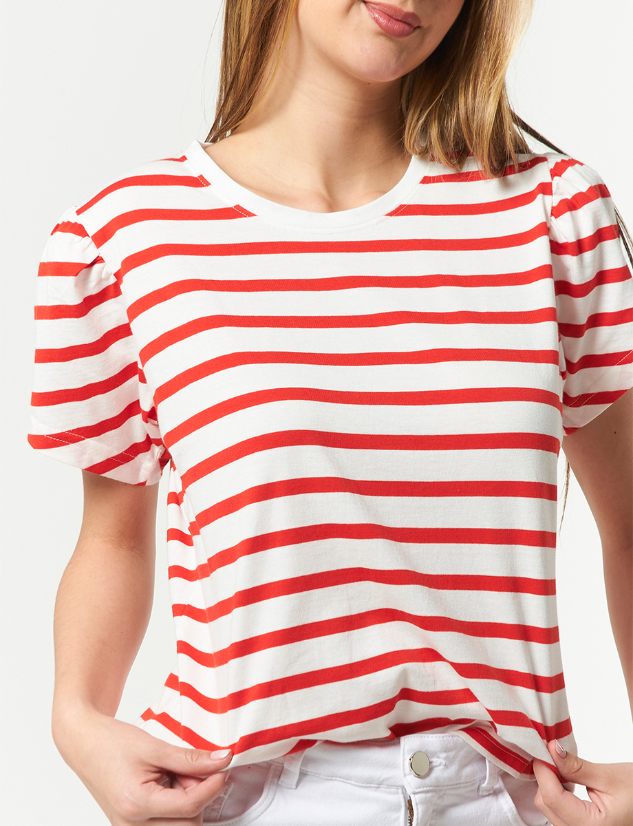 Camiseta Rayas Rojo/Blanco