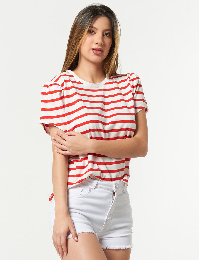 Camiseta Rayas Rojo/Blanco