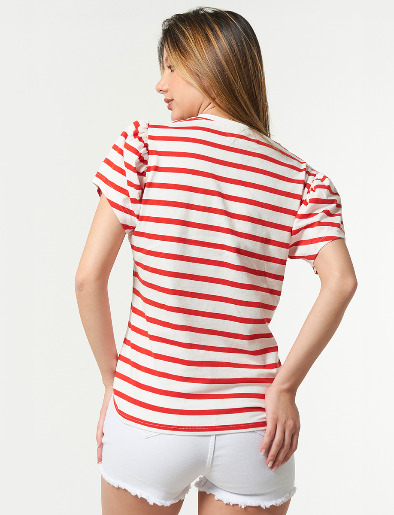 Camiseta Rayas Rojo/Blanco