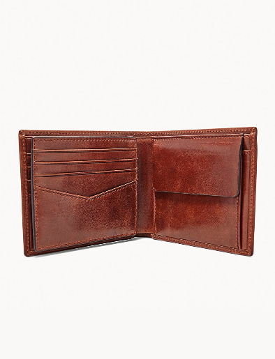 Billetera de Cuero Café | <em class="search-results-highlight">Fossil</em>