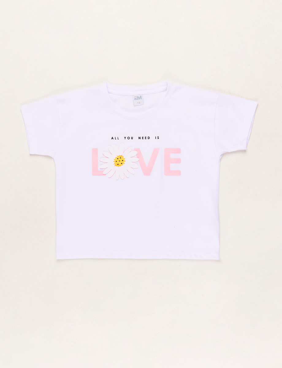 Camiseta Love Blanca
