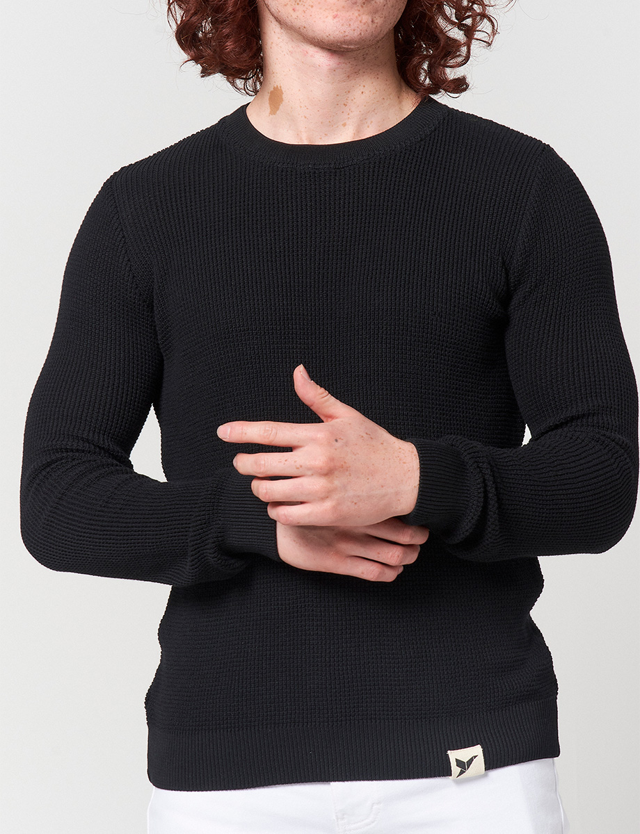 Sweater con Textura Negro