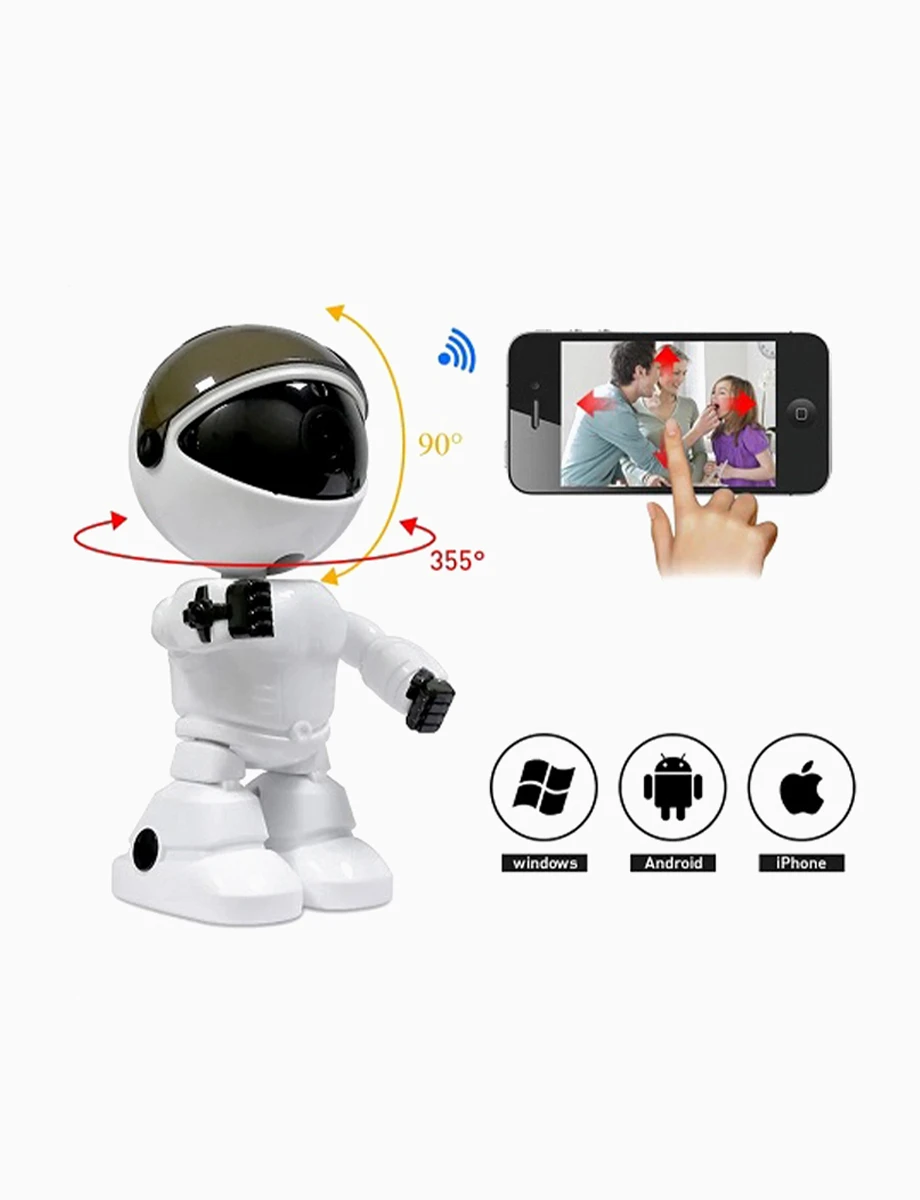 Cámara Figura Robot 360º Blanca
