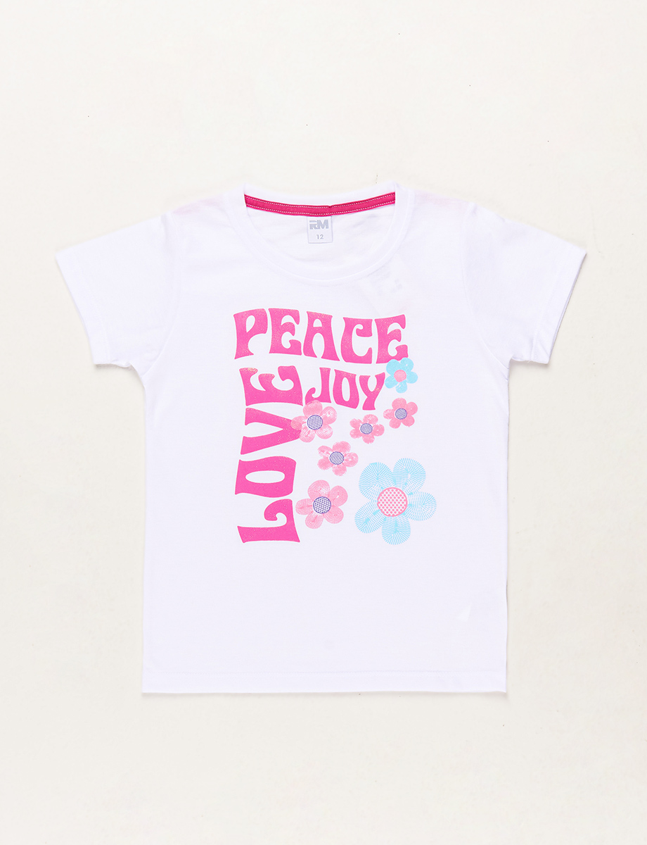 Camiseta Love Peace Blanco