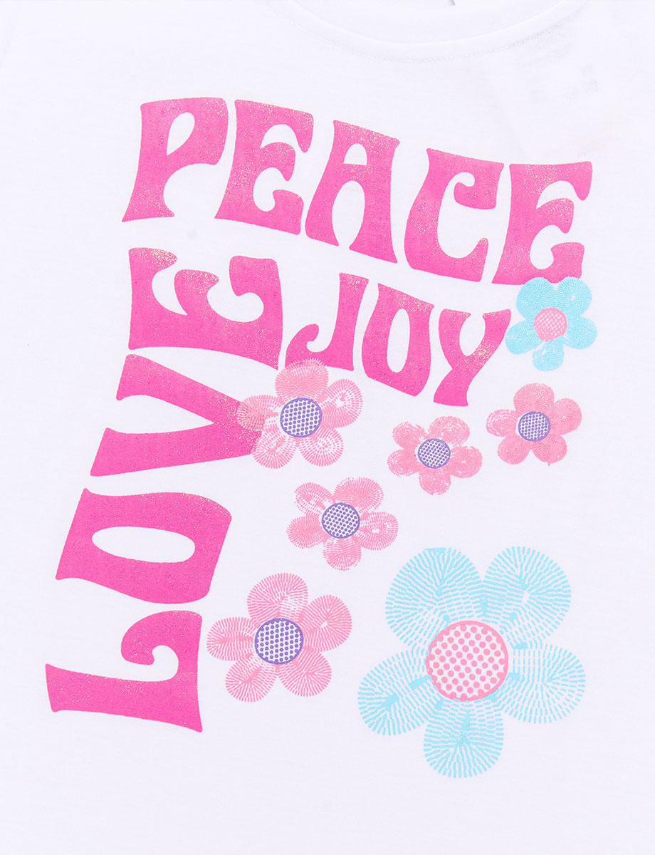 Camiseta Love Peace Blanco
