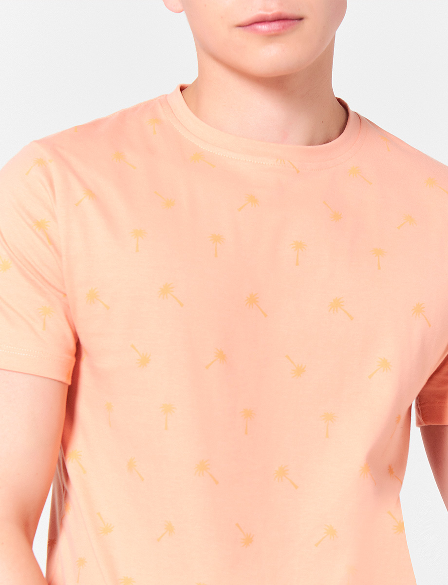 Camiseta Palmeras Naranja