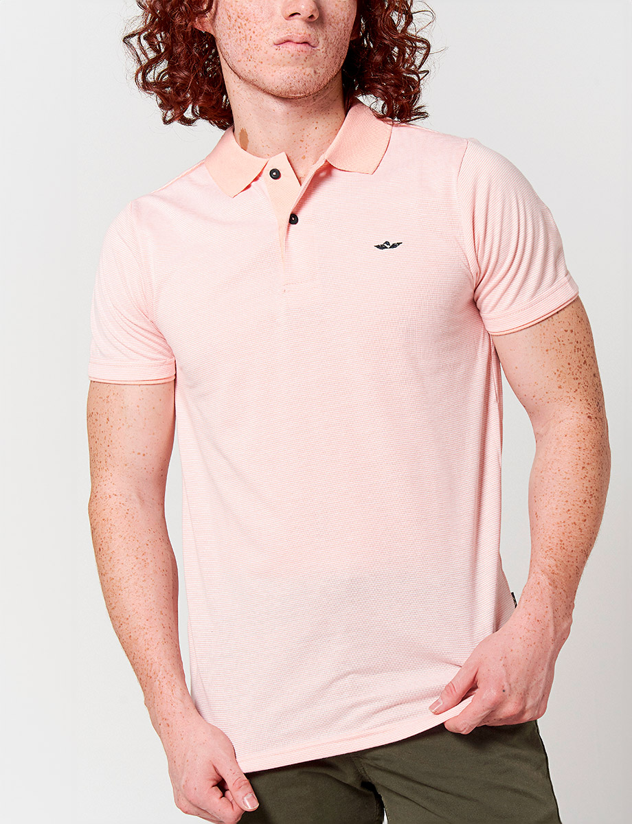 Camiseta Polo Textura Melón