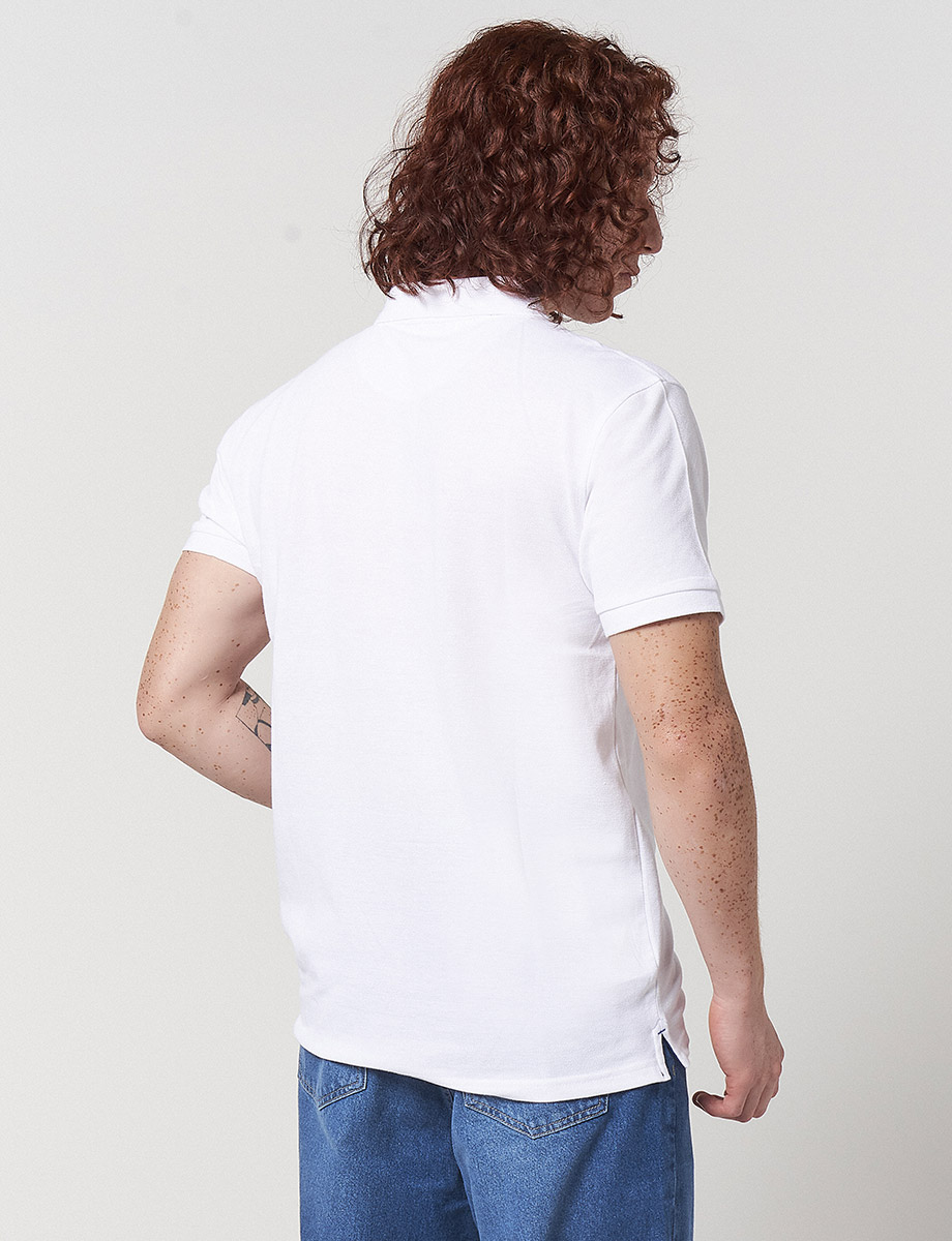 Camiseta Polo Llana Blanca