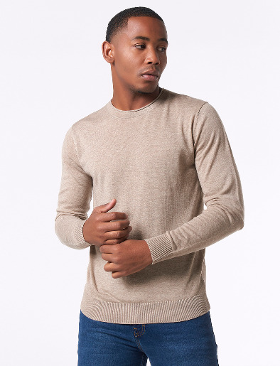 Sweater Cuello Redondo Unicolor