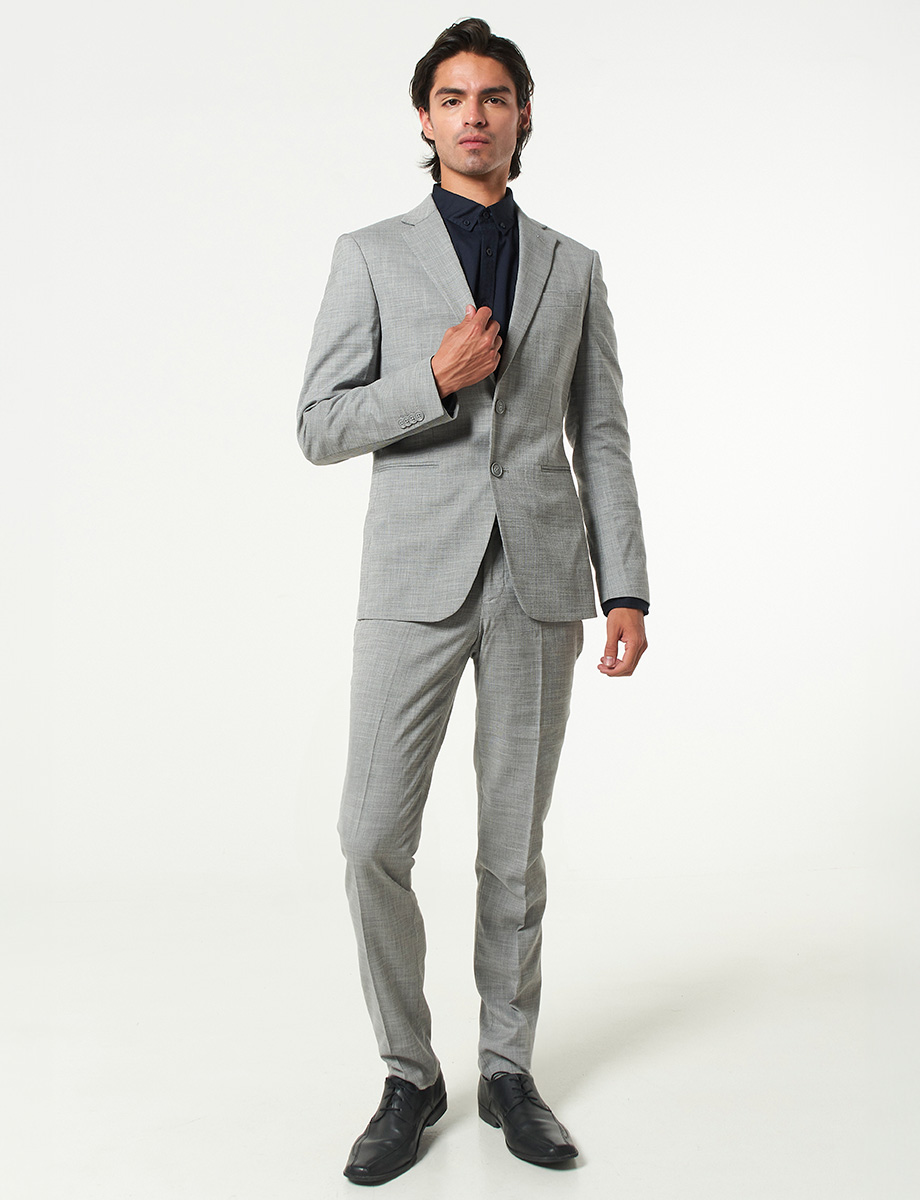 Terno Slim Gris Claro