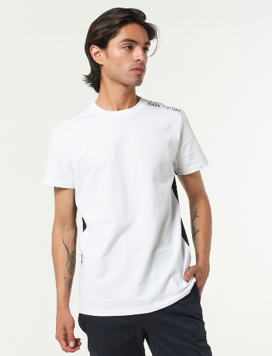 Camiseta Estampado Posterior Blanco / Negro
