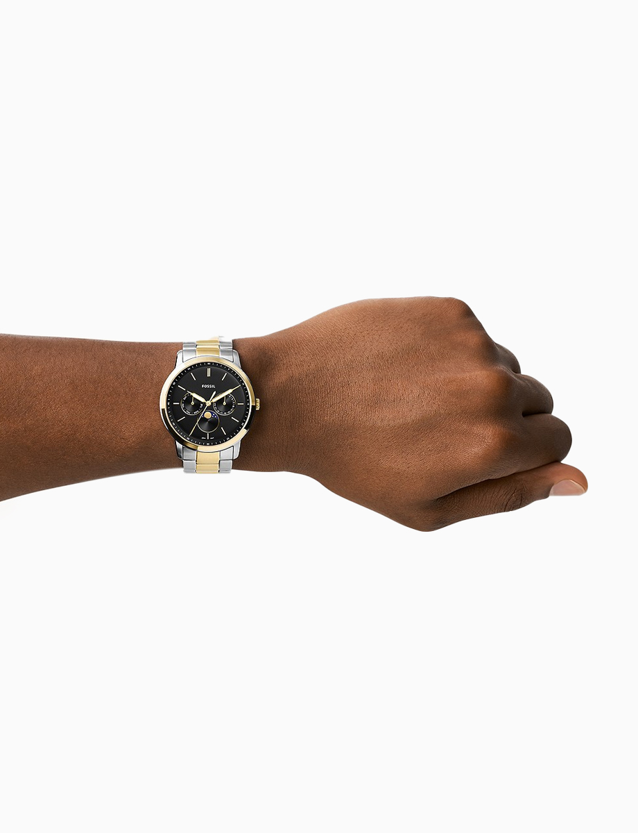Reloj Neutra en Acero Inoxidable Dorado/Plata | Fossil