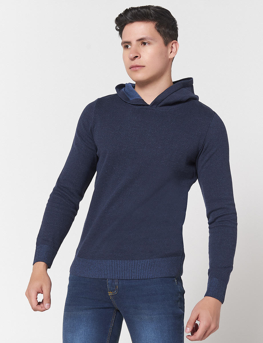 Sweater Capucha Azul