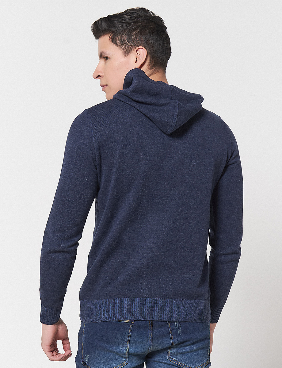 Sweater Capucha Azul