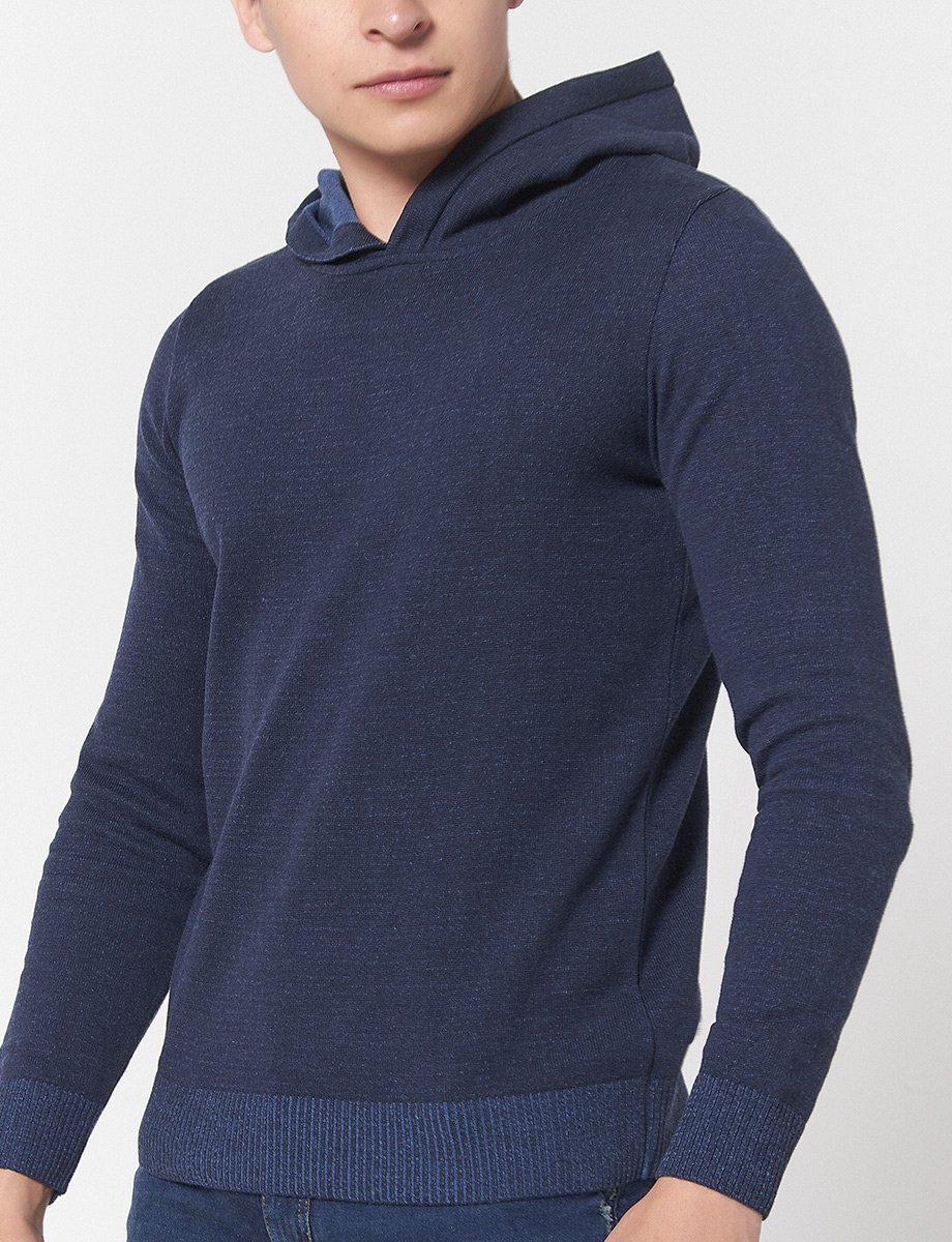 Sweater Capucha Azul