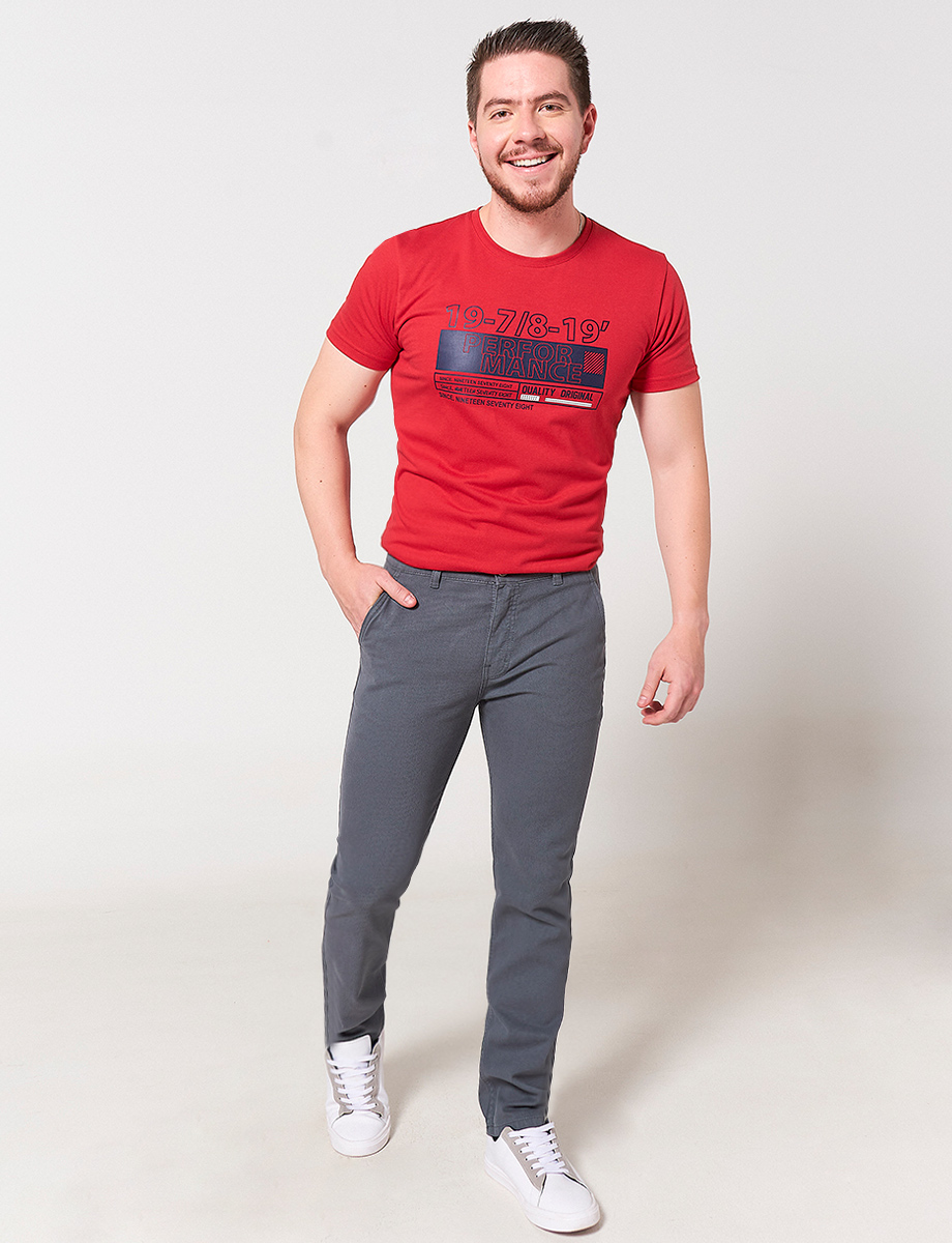 Pantalón Chino Gris