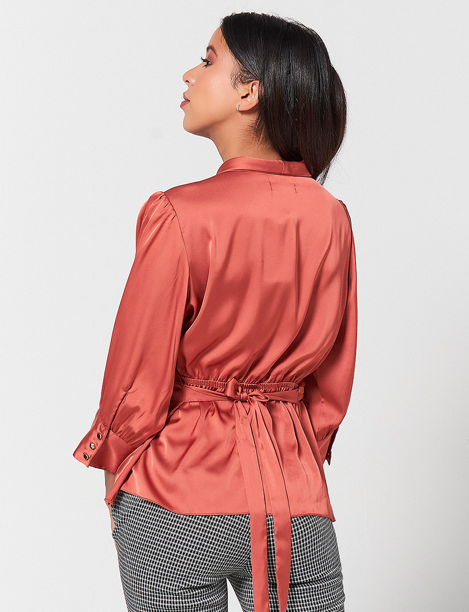 Blusa Terracota Cruzada