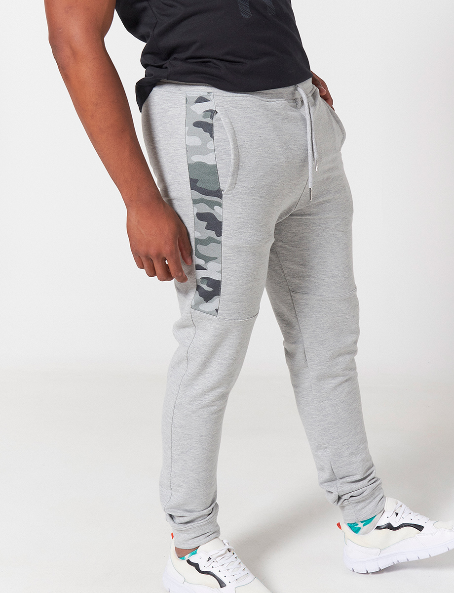Jogger Gris con Franja de Color