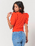 Blusa con Cremallera Naranja