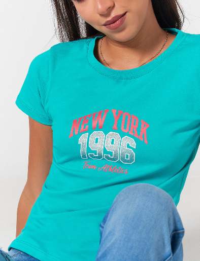 Camiseta 1996 New York Turquesa