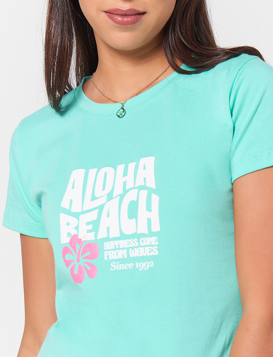 Camiseta Aloha Verde Menta