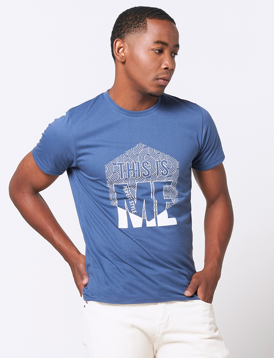 Camiseta This is me Azul piedra