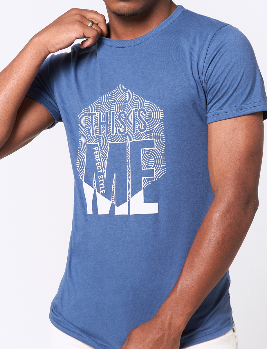 Camiseta This is me Azul piedra