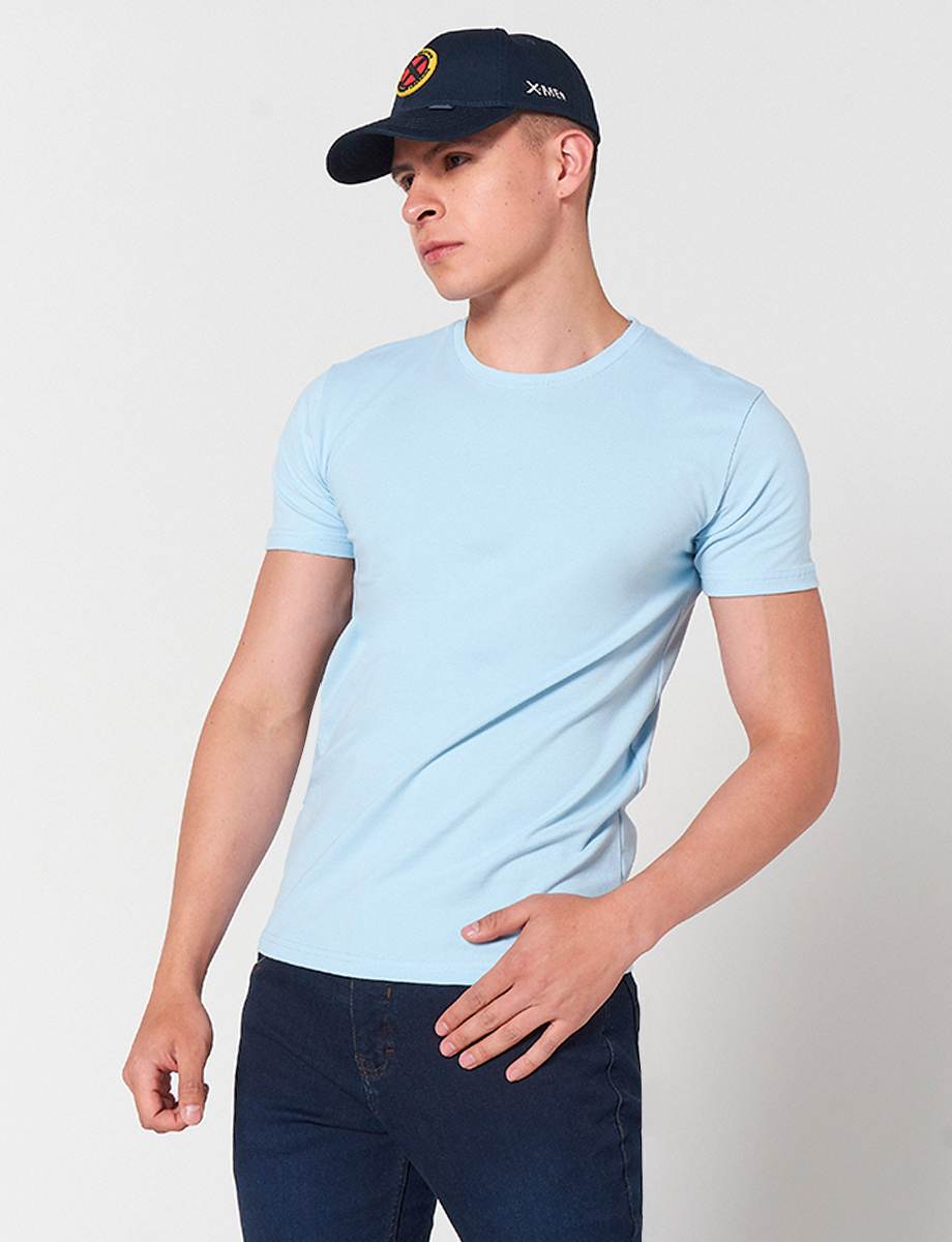 Camiseta Básica Celeste