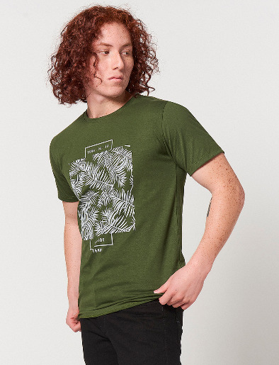 Camiseta Estampada Verde Militar