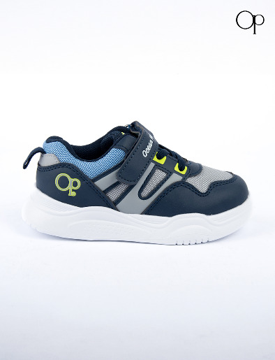 Sneaker Cordones y Velcro Azul | OP
