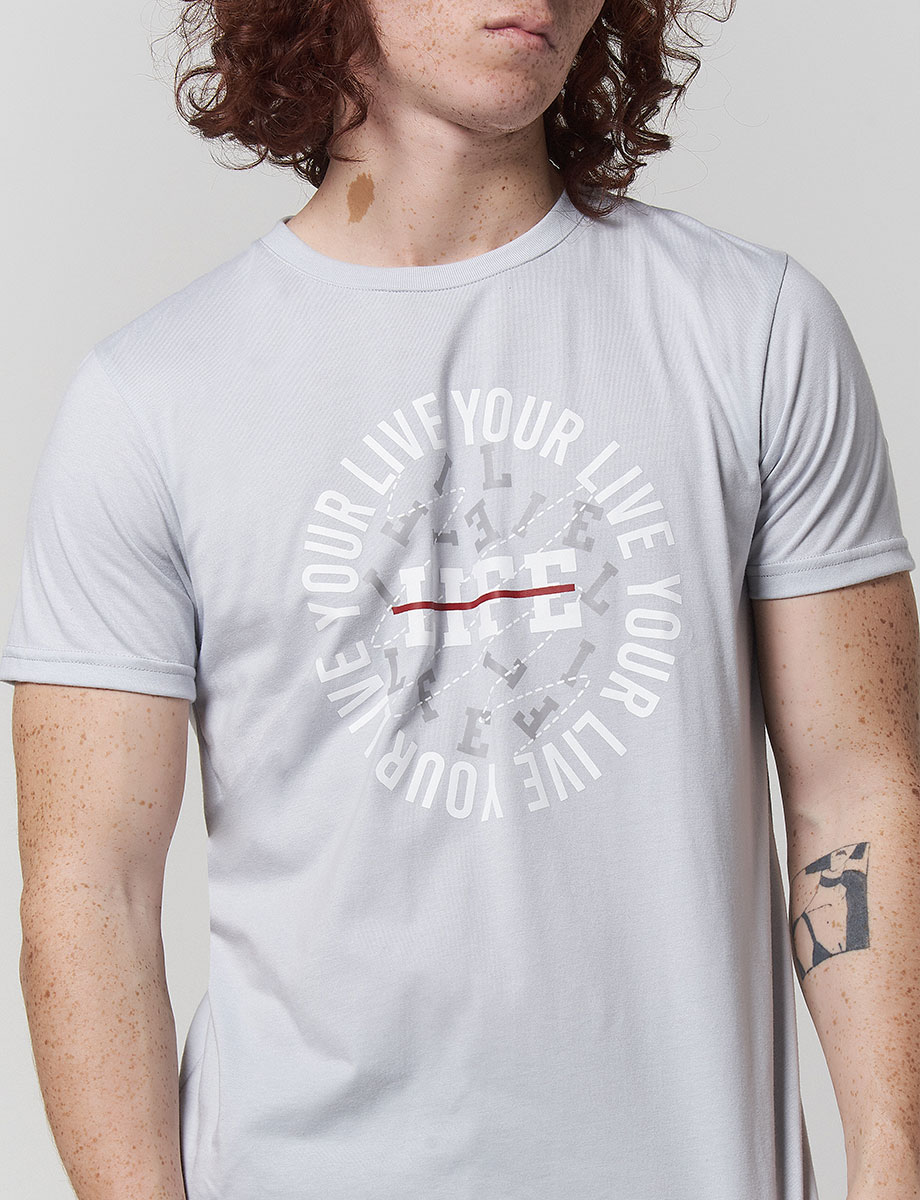 Camiseta Life Gris Claro