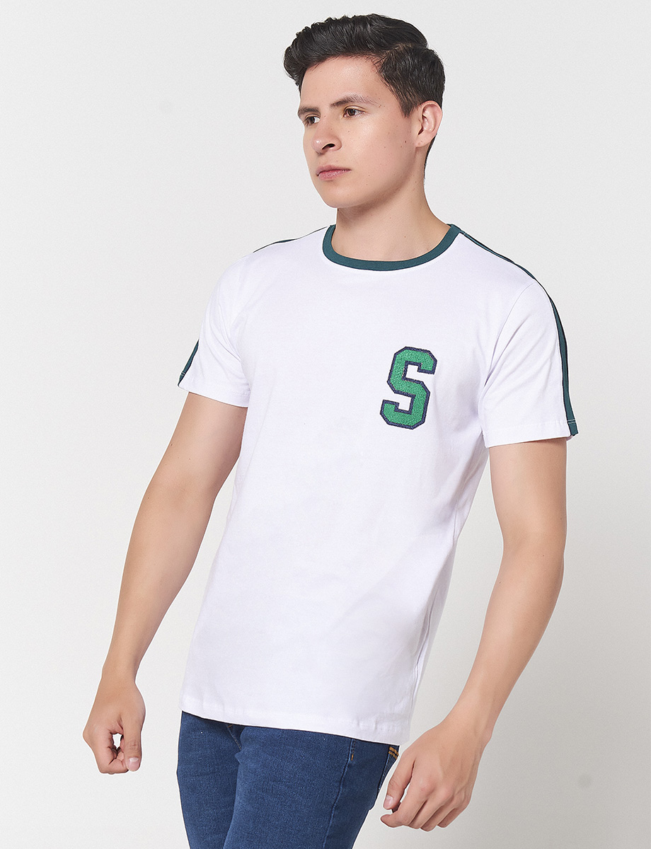 Camiseta Parche S Blanco