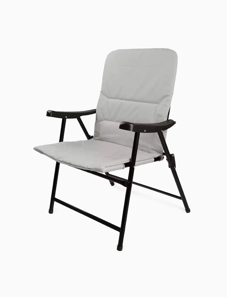 Silla Fold con Estructura Metálica Gris