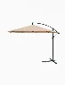 Sombrilla Redonda con Brazo y Base Beige