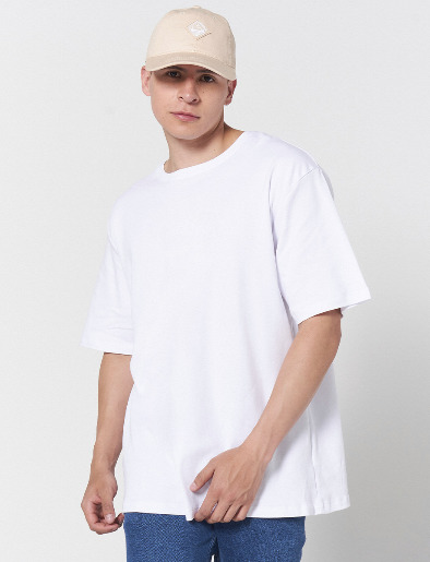 Camiseta Llana Oversize Blanco