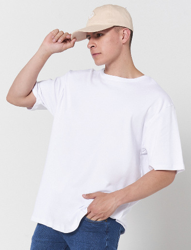Camiseta Llana Oversize Blanco