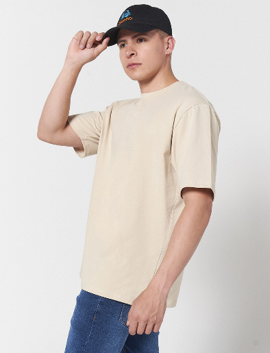 Camiseta Llana Oversize Habano
