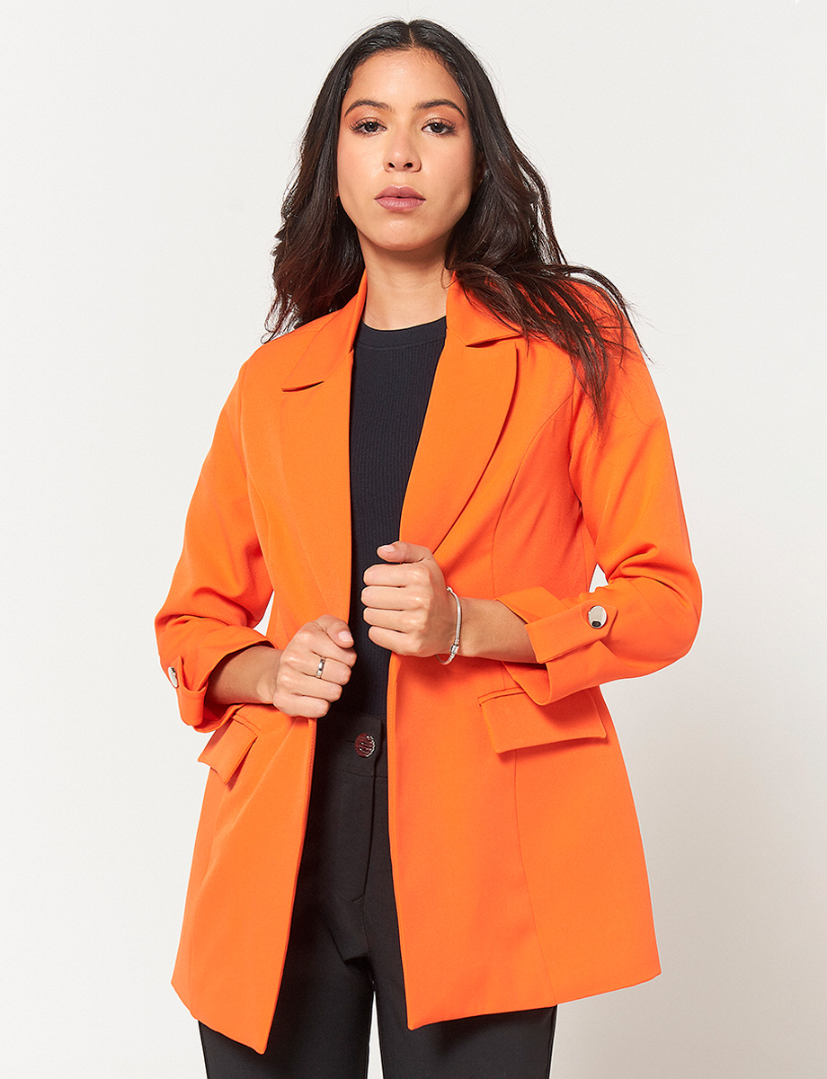 Blazer Naranja Largo