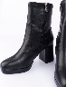 Bota Taco cuadrado Negro