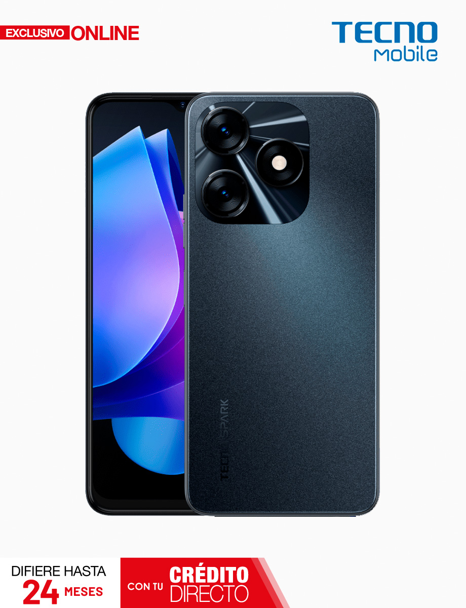 Celular Spark 10 K15Q Memoria 128GB Negro | Tecno