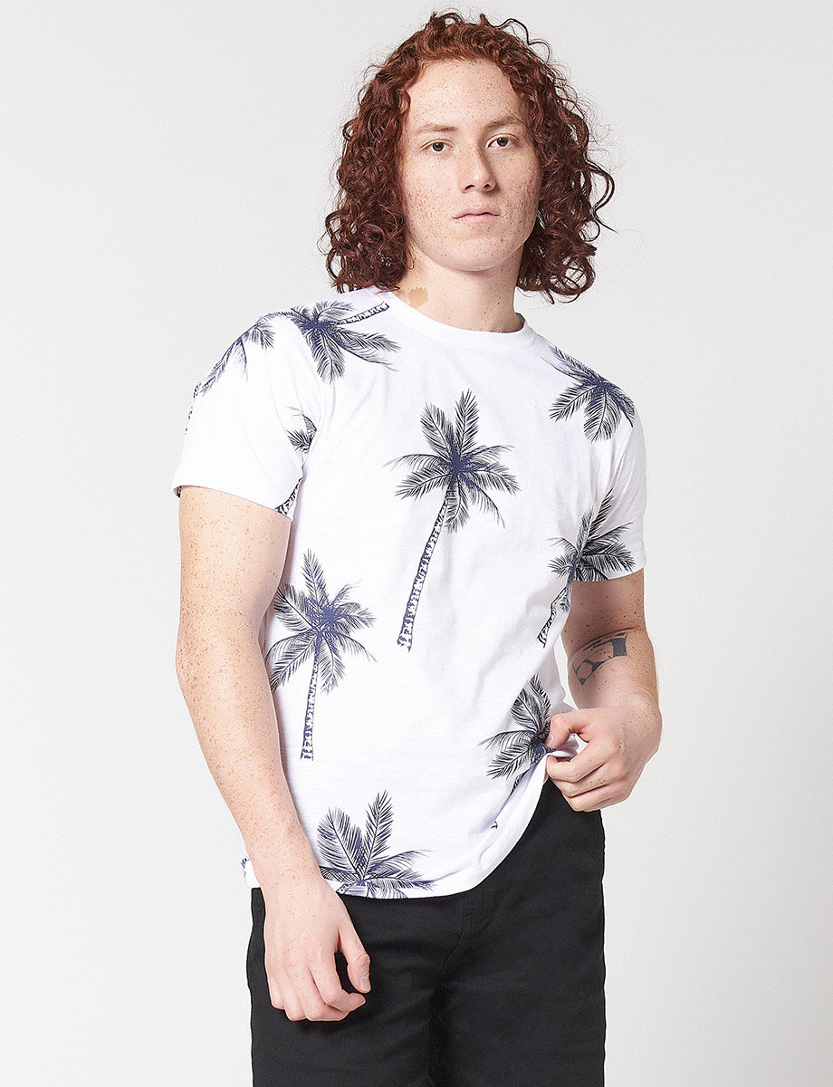 Camiseta Palmeras Blanco