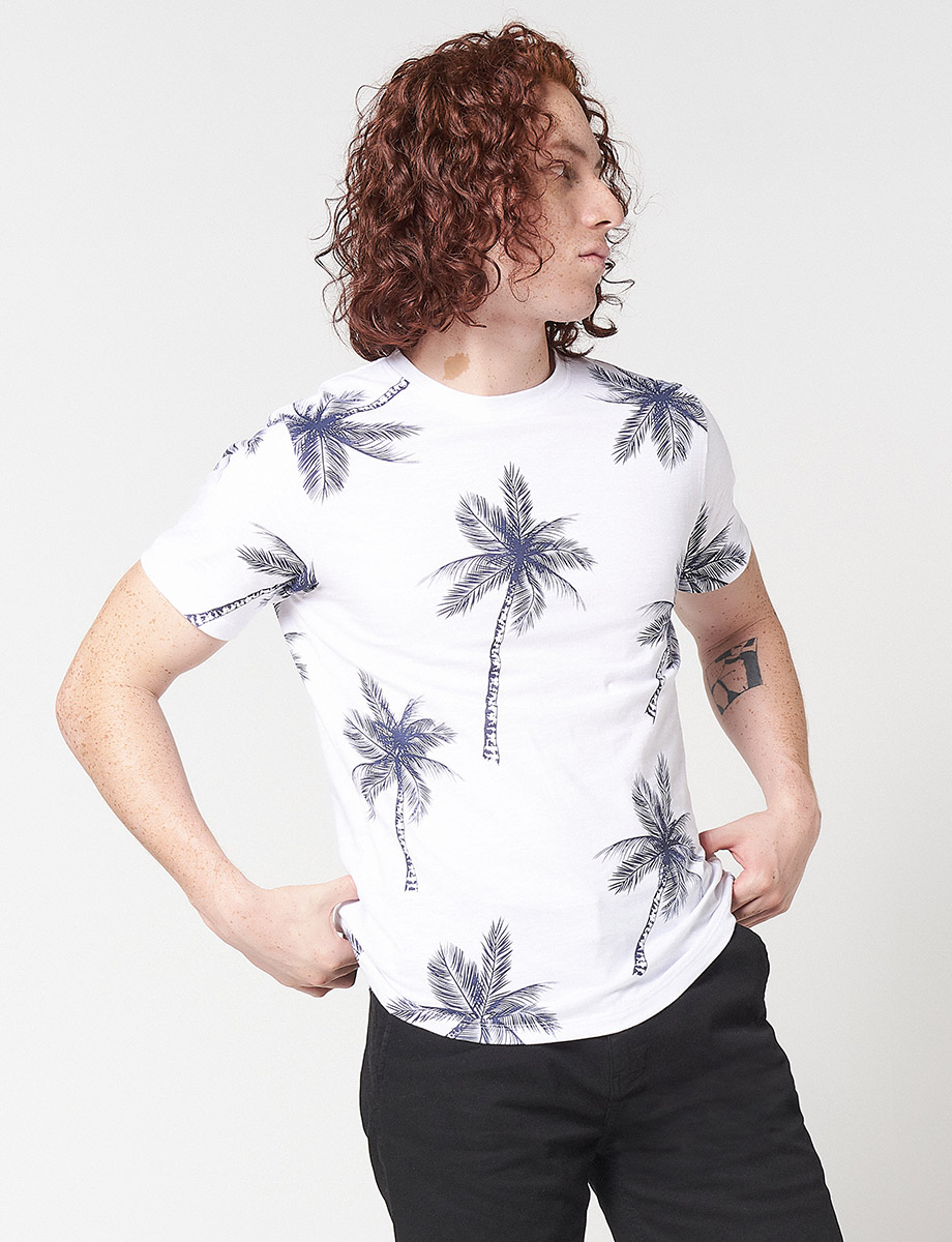 Camiseta Palmeras Blanco
