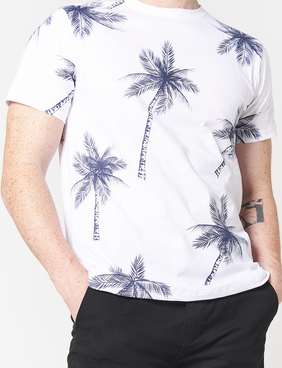 Camiseta Palmeras Blanco