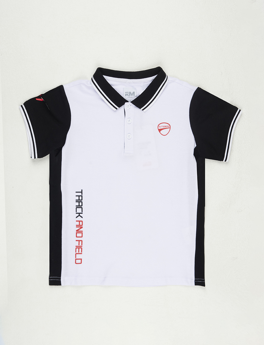 Camiseta esc Polo Blanco / Negro