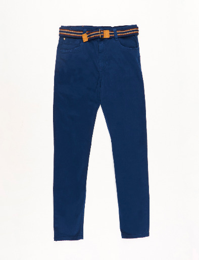 Pantalón Azul con Cinturón