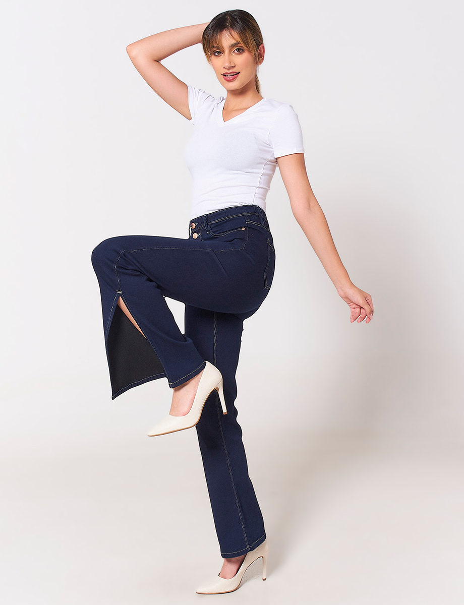 Pantalón Bota Ancha Azul Oscuro