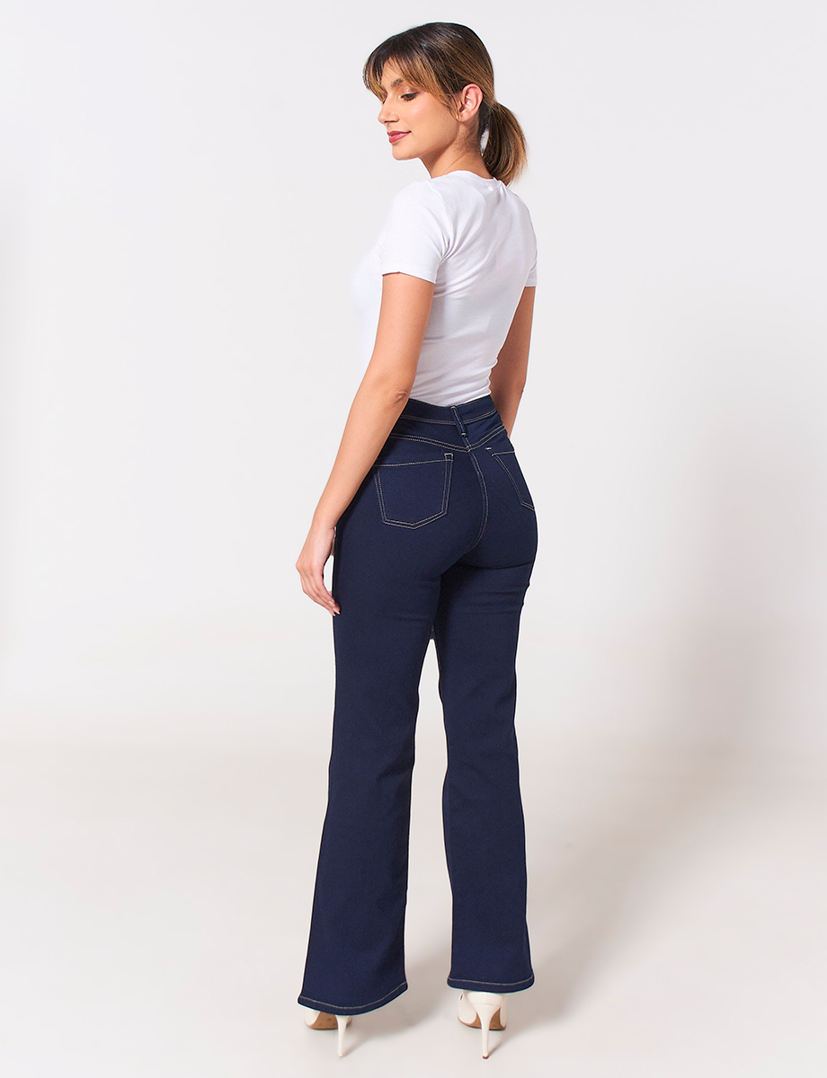 Pantalón Bota Ancha Azul Oscuro
